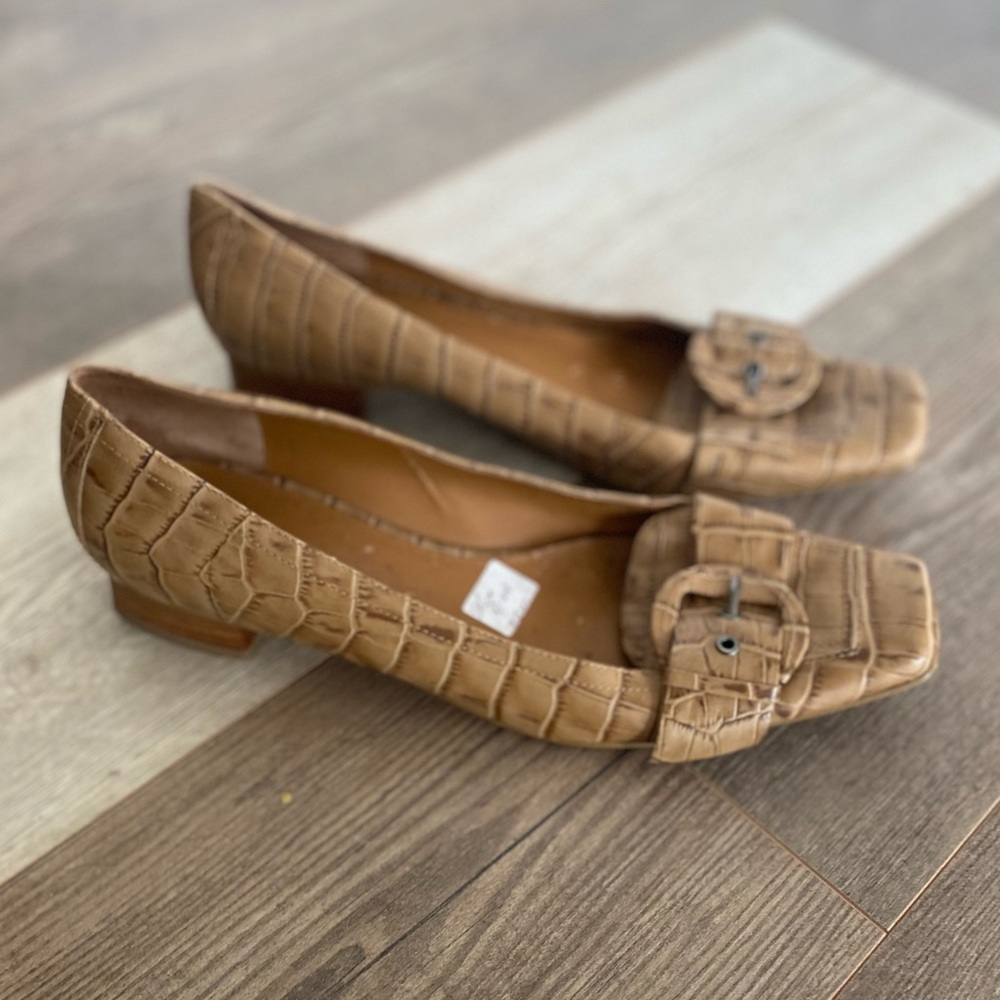 NINE WEST CROCODILE PRINT ABAY FLATS SLIP ON LOAFERS SHOES - Picture 5 of 10